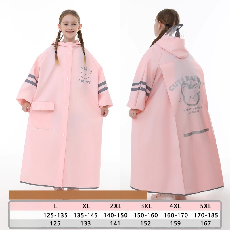 Laste vihmamantel põhikooliõpilastele algkooliõpilastele, meessoost keskkooliõpilastele vanuses 6-18 aastat, täiskeha vihmasadu ennetav spetsiaalne talutav koolikott