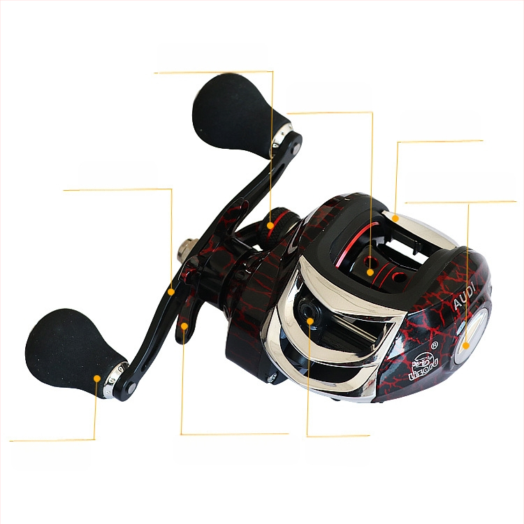 Фабрика на едро 19-осна метална тел чаша капка вода колело рибно колело път yaqiao сал риболовна макара против пържене линия риболовни принадлежности за дълги разстояния