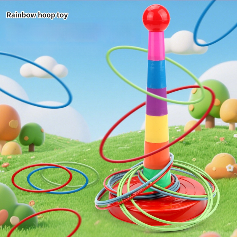 Детска игра за хвърляне на пръстен, играчка за подреждане, музика родител-дете, интерактивна вътрешна и външна игра с пъзел, състезателна игра с пръстен, партида