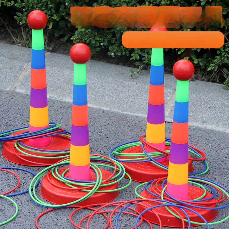 Детска игра за хвърляне на пръстен, играчка за подреждане, музика родител-дете, интерактивна вътрешна и външна игра с пъзел, състезателна игра с пръстен, партида