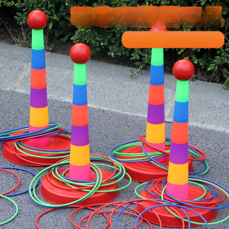 Детска игра за хвърляне на пръстен, играчка за подреждане, музика родител-дете, интерактивна вътрешна и външна игра с пъзел, състезателна игра с пръстен, партида