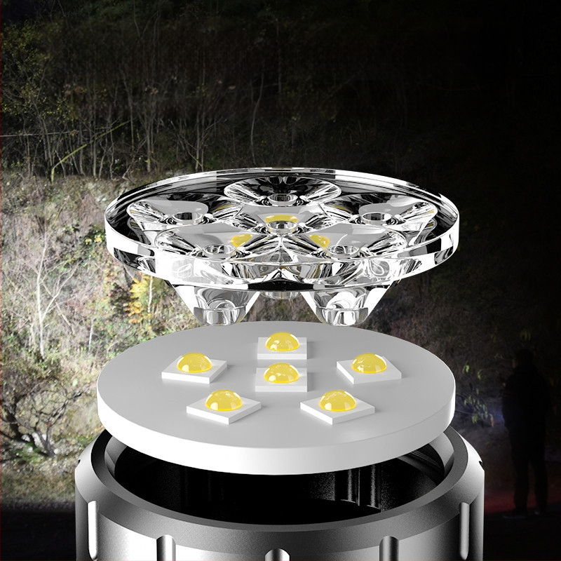 Mini zseblámpa, erős fényű, többfunkciós, hordozható, kültéri, nagy hatótávolságú, újratölthető, hosszú élettartamú, LED-es mágneses szívócsöves, kis csöves