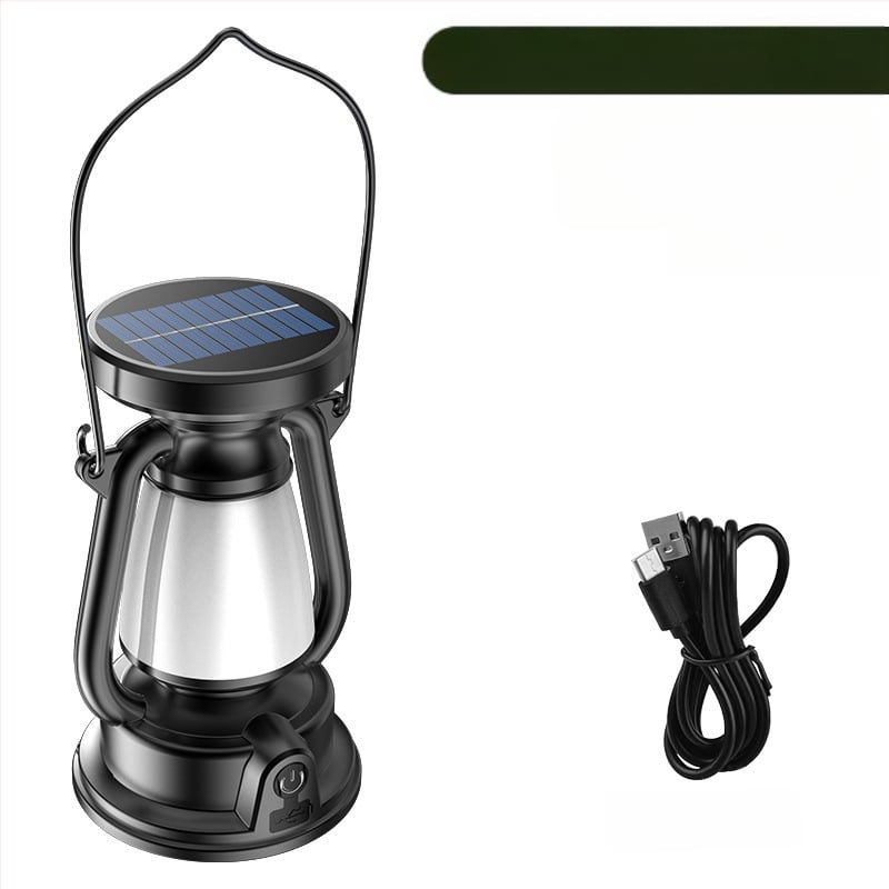 Uus 2024. aasta petrooleumilamp laetav telkimislamp dekoratiivne atmosfäärilamp välistingimustes kasutatav retro päikeseenergial töötav kaasaskantav telkimislamp