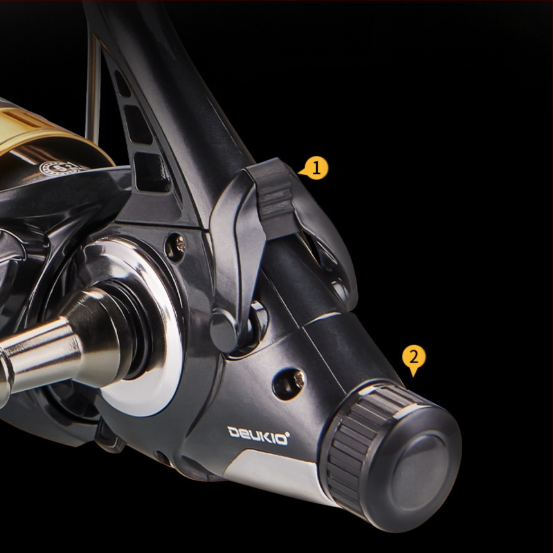 Διασκεδαστικός διπλός περιστρεφόμενος τροχός εκφόρτωσης με πλήρες μεταλλικό σύρμα ψαρέματος, τροχός ψαρέματος με σύρμα εμπρός και πίσω, βιβλιοθήκη τροχών ψαρέματος με δύναμη εκκένωσης φρένων, χονδρική πώληση τροχών ψαρέματος κυπρίνου