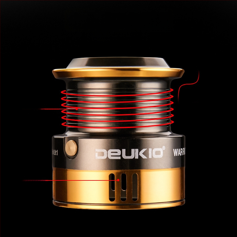 Διασκεδαστικός διπλός περιστρεφόμενος τροχός εκφόρτωσης με πλήρες μεταλλικό σύρμα ψαρέματος, τροχός ψαρέματος με σύρμα εμπρός και πίσω, βιβλιοθήκη τροχών ψαρέματος με δύναμη εκκένωσης φρένων, χονδρική πώληση τροχών ψαρέματος κυπρίνου