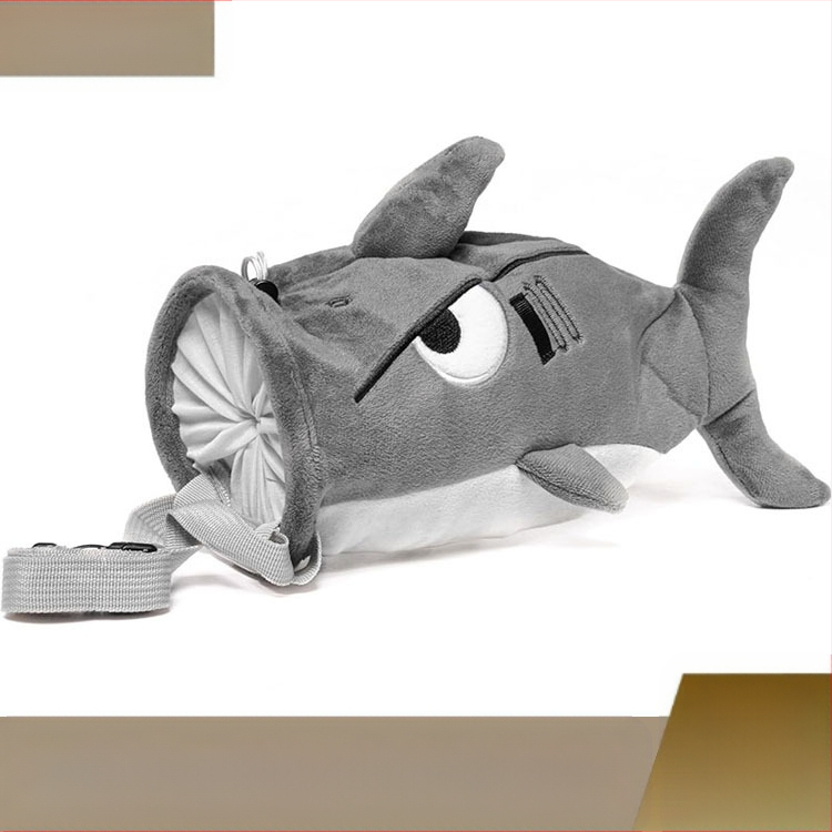 Amazon горещо продавана акула анимация плюшена чанта за скално катерене с прах, открит алпинизъм, неплъзгаща се чанта за суха ръка с магнезиев прах