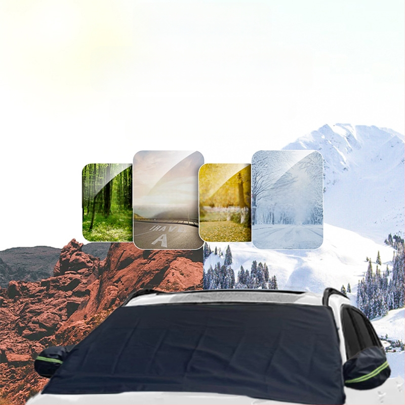 Auto lumekate, lumevastane pakasekaitse, veekindlad langenud lehed, katuse paksendatud Oxfordi riidest esikülje külmumisvastane kate talveks