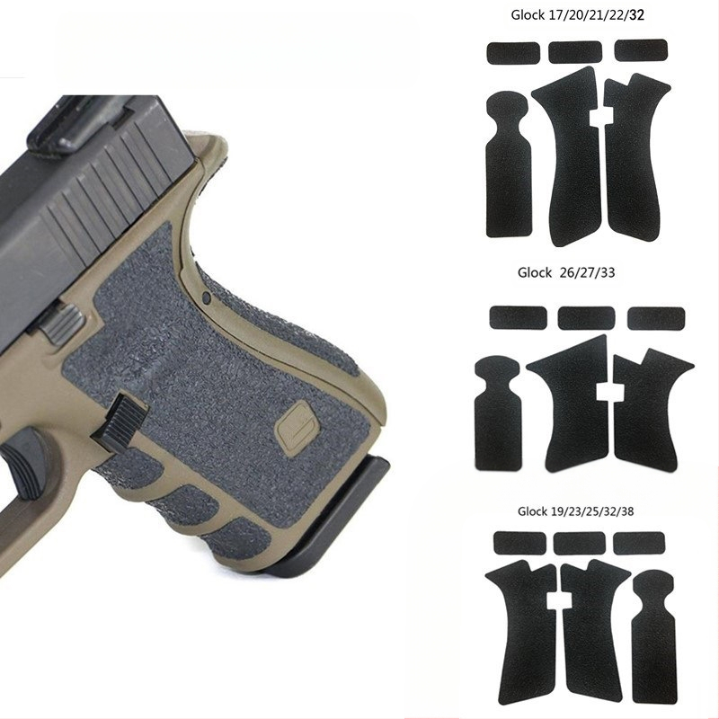Autocolante antiderapante din cauciuc mate transfrontaliere, vânzare fierbinte, Glock Grip, autocolante antiderapante, bandă adezivă pentru prindere, Glock