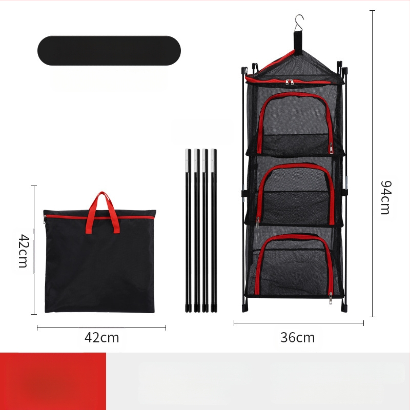Õues kasutamiseks mõeldud telkimisnõude hoiustamise ventilatsioonivõrk, kausi kuivatusvõrk, 4-kihiline hoiustusvõrk, multifunktsionaalne kuivatusvõrk, riidekorv