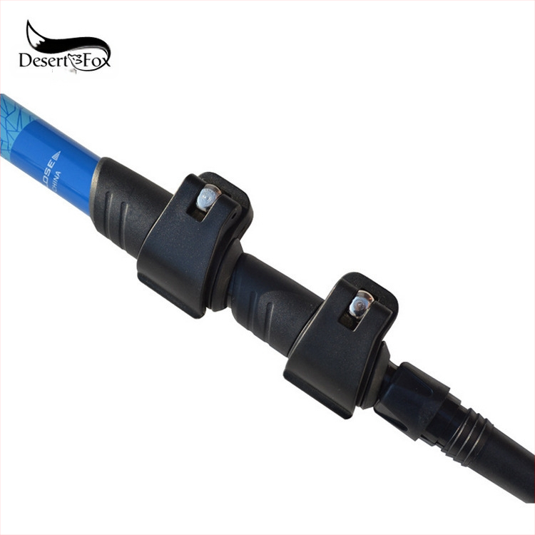 Trekingová palica z hliníkovej zliatiny, profesionálna, vonkajší zámok, ultraľahká 7075 skladacia, zaťahovacia, vonkajšia, barlová, lezecká palica