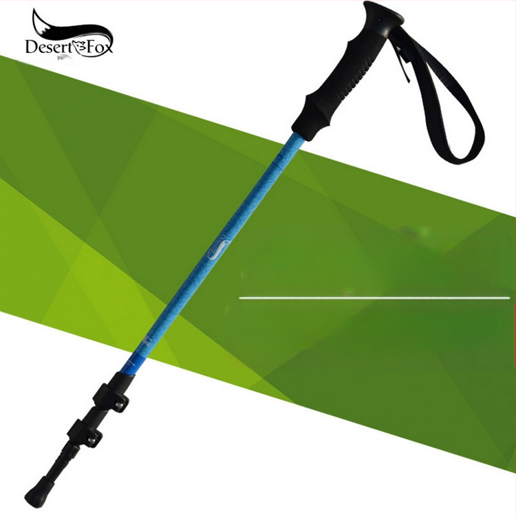 Trekingová palica z hliníkovej zliatiny, profesionálna, vonkajší zámok, ultraľahká 7075 skladacia, zaťahovacia, vonkajšia, barlová, lezecká palica