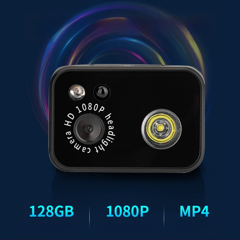 D7 fejre szerelhető világítókamera LED-es fényszóró-ellenőrző felvevő kültéri kerékpáros sportkamera első személyű nézetben