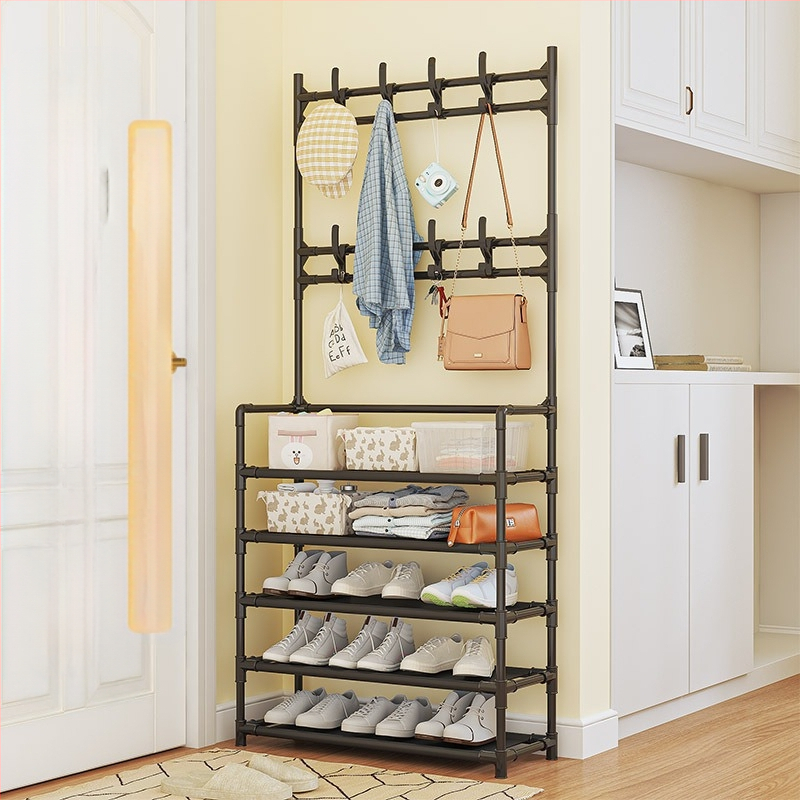 Xiyin TEMU saali kingariiul, kingad ja mütsid, integreeritud riidepuu, lihtne hoiuriiul, mitmekihiline mantliriiul