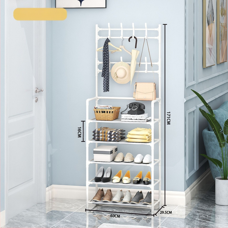 Xiyin TEMU saali kingariiul, kingad ja mütsid, integreeritud riidepuu, lihtne hoiuriiul, mitmekihiline mantliriiul