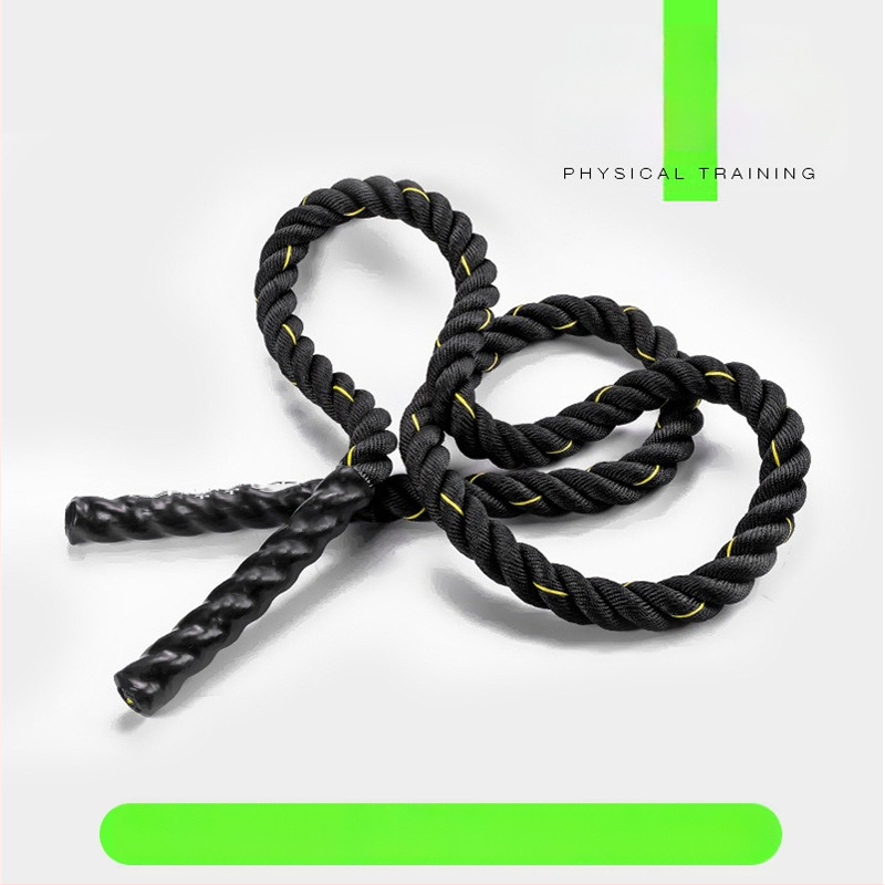 Tarpvalstybinė šerdies treniruočių įranga, skirta prakaitui mažinti, stora virvė, šokinėjanti suaugusiems, riebalų mažinimui, sunki virvė, šokinėjanti poliesterio treniruočių virvė