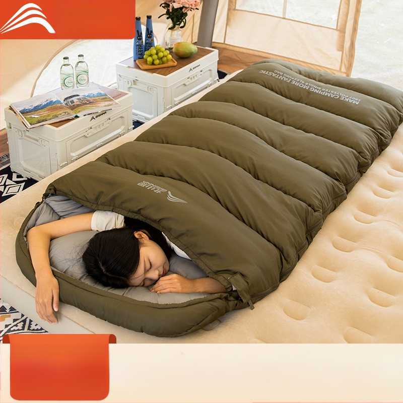 [Широк дизайн] Спален чувал Beishanlang Graphene, екстра голям, за възрастни, зимен, удебелен, за къмпинг на открито, единичен