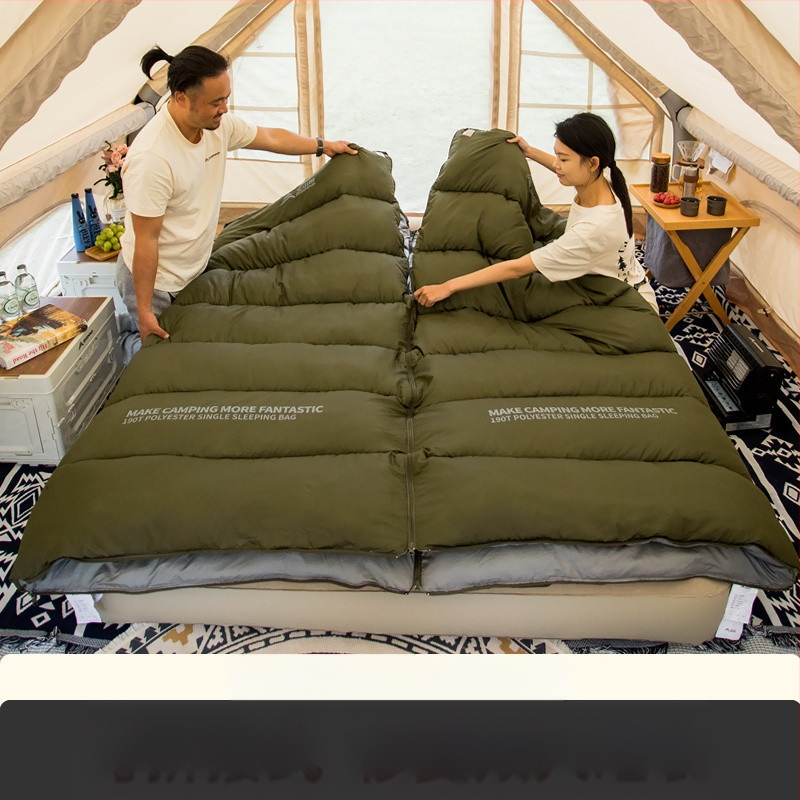 [Широк дизайн] Спален чувал Beishanlang Graphene, екстра голям, за възрастни, зимен, удебелен, за къмпинг на открито, единичен