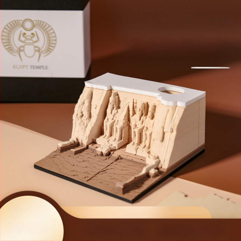 Ημερολόγιο 2025 Αρχαίος Αιγυπτιακός Ναός Wenchuang Στολίδια, Σχιζόμενα Σημειώματα Post-it, Τρισδιάστατα Στερεοσκοπικά Εβδομαδιαία Ημερολόγια, Σημειώσεις Χάρτινης Σκάλισης