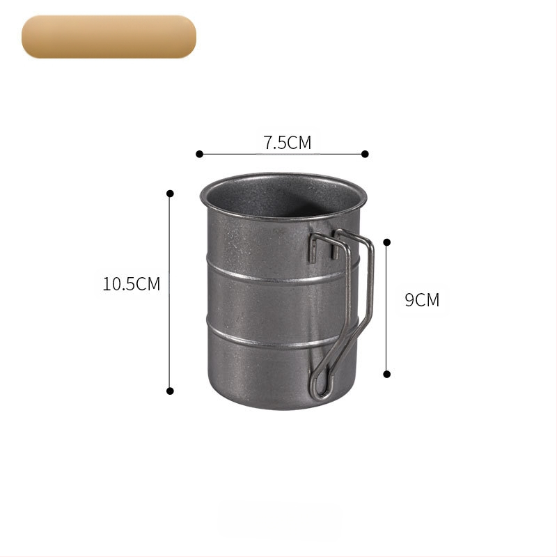 Vintažinis 304 nerūdijančio plieno alaus bokalas, snaigės smėlio bokalas, kūrybingas lauko kempingo senas bokalas, su užsakomu logotipu