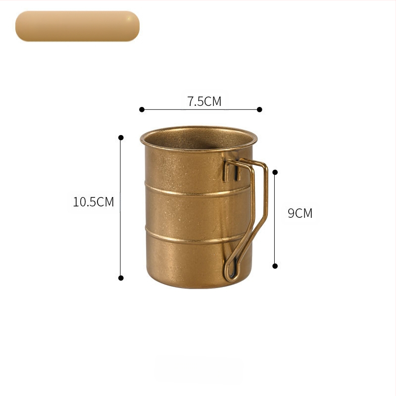 Vintažinis 304 nerūdijančio plieno alaus bokalas, snaigės smėlio bokalas, kūrybingas lauko kempingo senas bokalas, su užsakomu logotipu