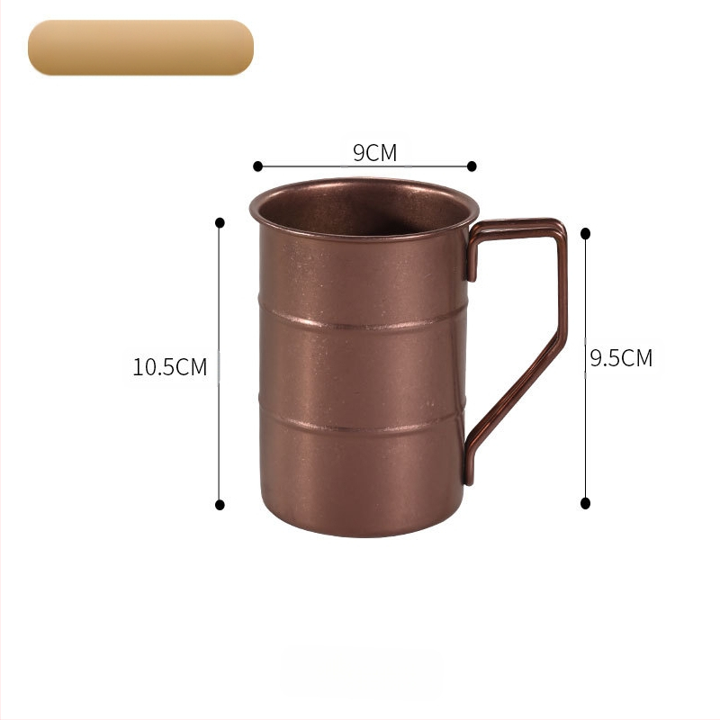 Vintažinis 304 nerūdijančio plieno alaus bokalas, snaigės smėlio bokalas, kūrybingas lauko kempingo senas bokalas, su užsakomu logotipu