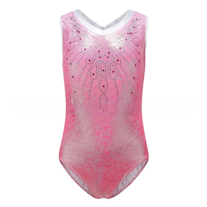 Детски тренировъчни облекла CrossBorder с металически лъскави балетни поли за момичета, гимнастически облекла, танцови облекла, облекла за представления, танцови облекла