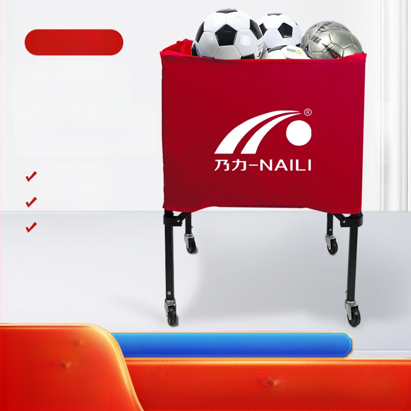 Gamykloje pagamintas aliuminio lydinio krepšinio vežimėlis kamuolių laikymui, sulankstomas, nešiojamas treniruočių vežimėlis patalpose ir lauke