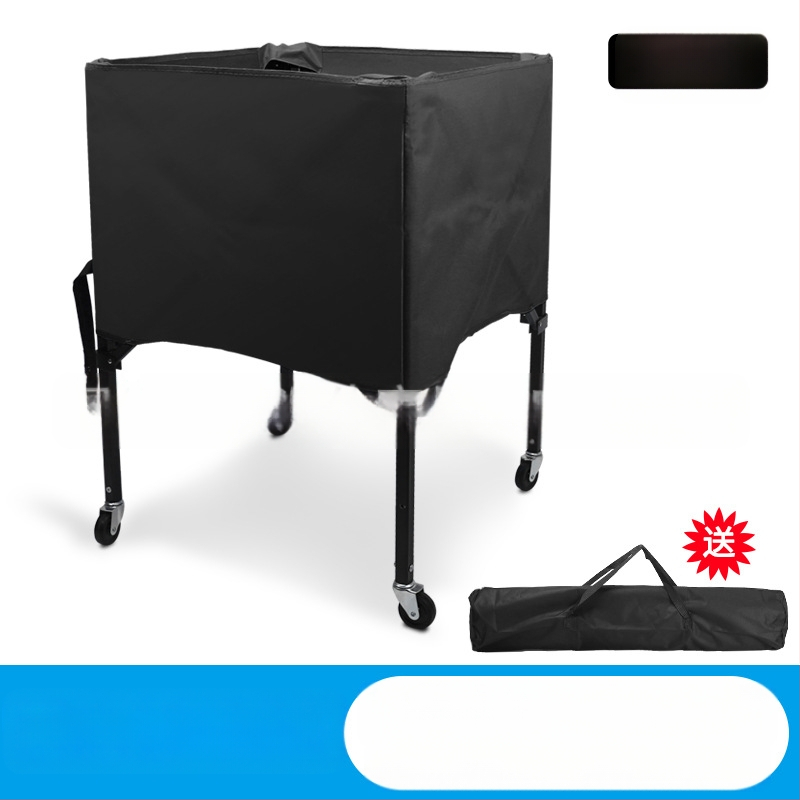 Gamykloje pagamintas aliuminio lydinio krepšinio vežimėlis kamuolių laikymui, sulankstomas, nešiojamas treniruočių vežimėlis patalpose ir lauke