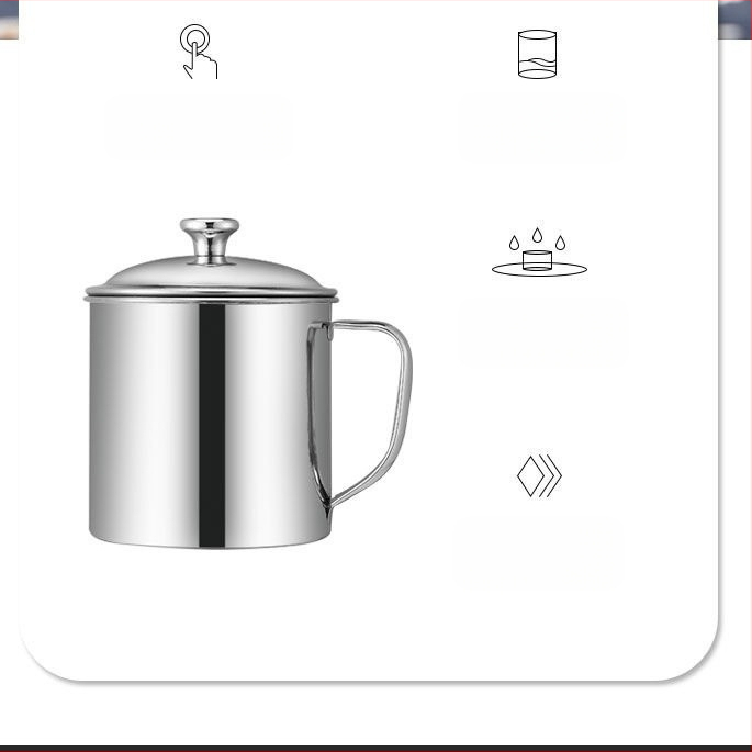 304 nerūdijančio plieno vandens puodelis mokiniams, vaikų puodelis, biuro šachmatų ir kortų kambarys, darželio valgykla su dangteliu, puodelis arbatai