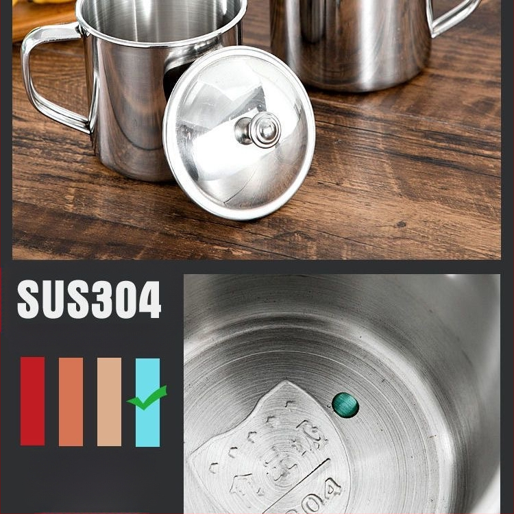 304 nerūdijančio plieno vandens puodelis mokiniams, vaikų puodelis, biuro šachmatų ir kortų kambarys, darželio valgykla su dangteliu, puodelis arbatai