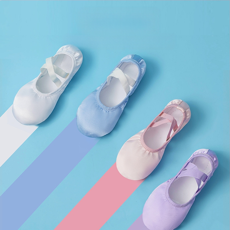 Παιδικά Παπούτσια Χορού Γυναικεία, Μαλακή Σόλα, Κινέζικα, Παιδικά Παπούτσια Χορού Μπαλέτου, Παιδικά Παπούτσια Χορού για Κορίτσια, Καθαρό Χρώμα Σατέν, Παπούτσια Χορού για Πρακτική, Σώμα