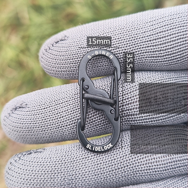 Неръждаема стомана 8-образна катарама за външен монтаж с кука за заключване S-образна катарама за планинарство бързо окачване на ключодържател за раница предпазна катарама метална скално катерене