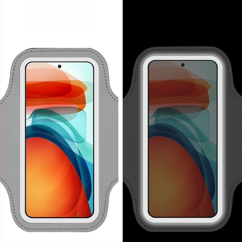 Bėgimo mobiliojo telefono rankinės vyriška ir moteriška fitneso sporto įranga, 7 colių universali PVC jutiklinio ekrano atspindinti rankinė, rankinės uždanga