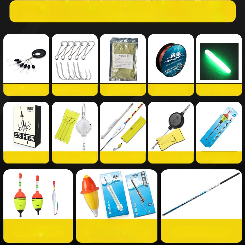 Automata horgászhorgok, teljesen automatikus úszók, teljes horgászfelszerelés-készlettel, horgászfelszereléssel és horgászkellékekkel összekötve