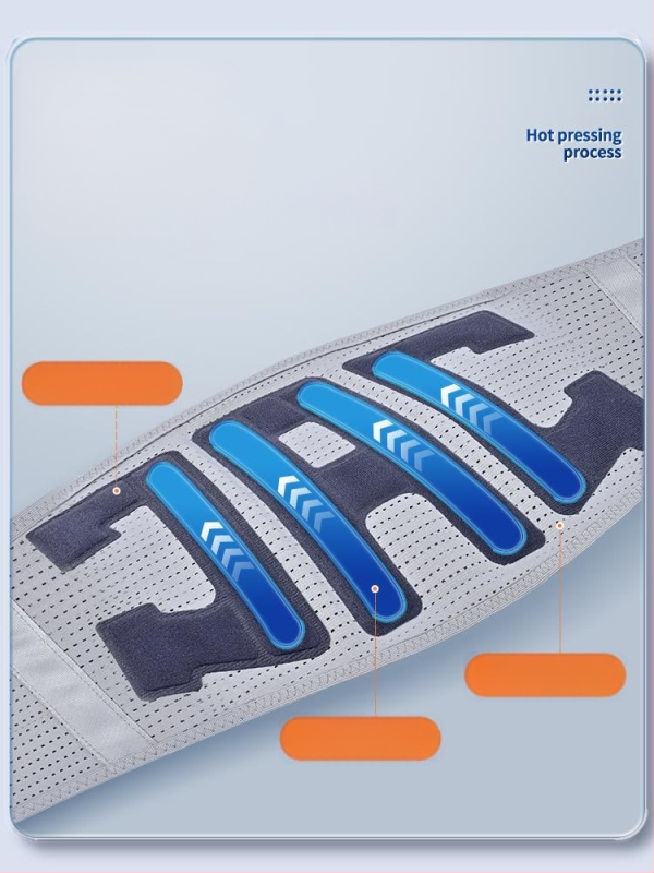 Nauja karšto presavimo diržo juosmens plokštė, fiksuota juosmens raumenų šilta juosmens skausmo plieno plokštės atrama, kvėpuojanti juosmens juosmens dalis vyrams ir moterims