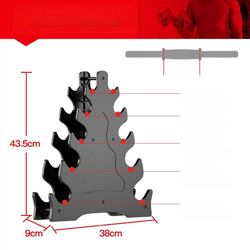 Hantelių stovas daugiafunkcis buitinis mažas sandėliavimo štangos hantelio laikiklis hantelio išdėstymas nešiojama hantelio lentyna