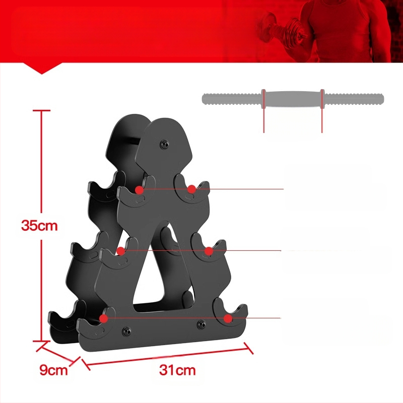 Hantelių stovas daugiafunkcis buitinis mažas sandėliavimo štangos hantelio laikiklis hantelio išdėstymas nešiojama hantelio lentyna
