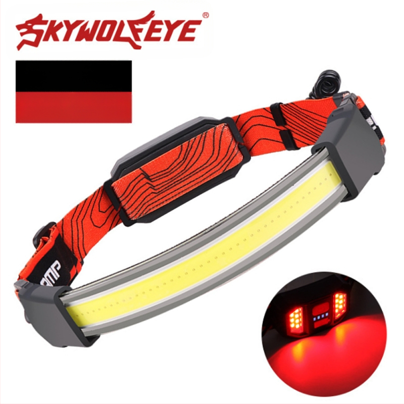 Amazon új, USB-n újratölthető, beépített akkumulátorral ellátott COB reflektorfény, LED-es kültéri, éjszakai futásra, horgászatra, kempingezésre alkalmas fényszóró