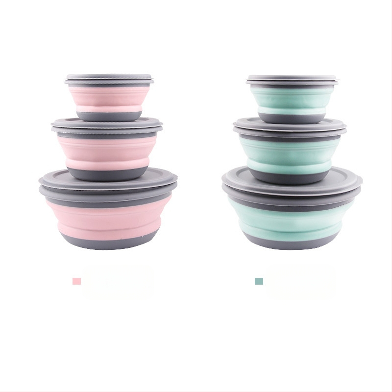 Surnud maagi kokkupandav kausikomplekt õue reisikausside hoiustamiseks kolme kausiga laste kauss lõunakarbi komplekt kokkupandav kauss