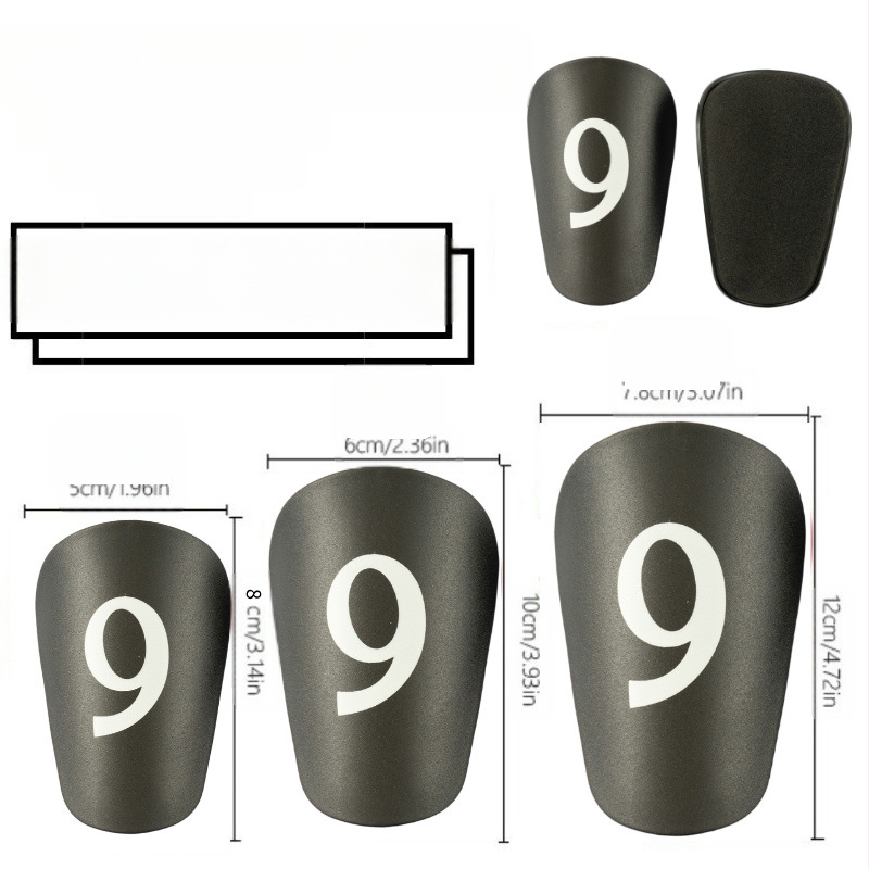 Futbolo blauzdų apsaugos, įprasto stiliaus Nr. 9, futbolo žvaigždės kodas, vaikams, suaugusiems, įdėklo tipas, įdėklas, lentos smūgių apsauga, blauzdų apsaugos