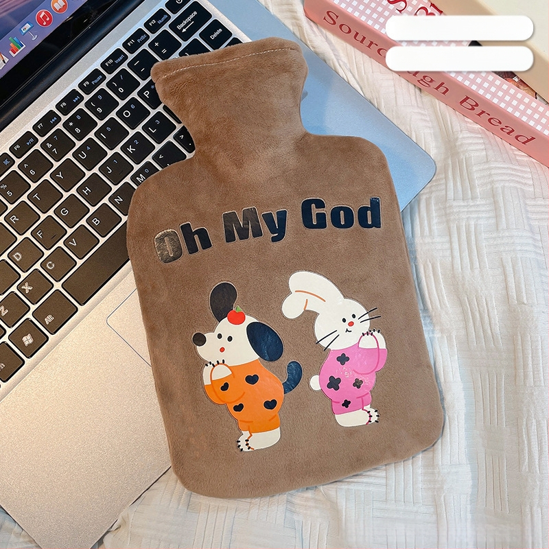 Bērnu samta karstā ūdens maisiņš 2024. gada jauns PVC augstas krāsas glīts meiteņu roku sildītājs skolniecēm ūdens injekcijas siltā ūdens maisiņš