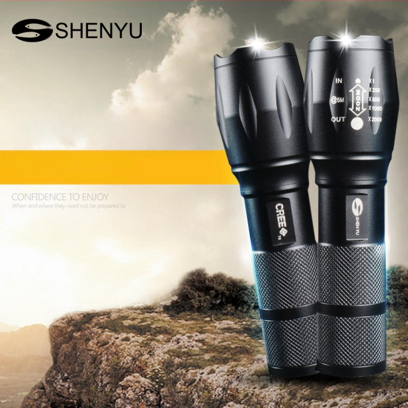 Erős fényű zseblámpa újratölthető alumínium ötvözetből készült öt szuperfényes, nagy hatótávolságú kültéri mini hordozható kis elektromos lámpa A100