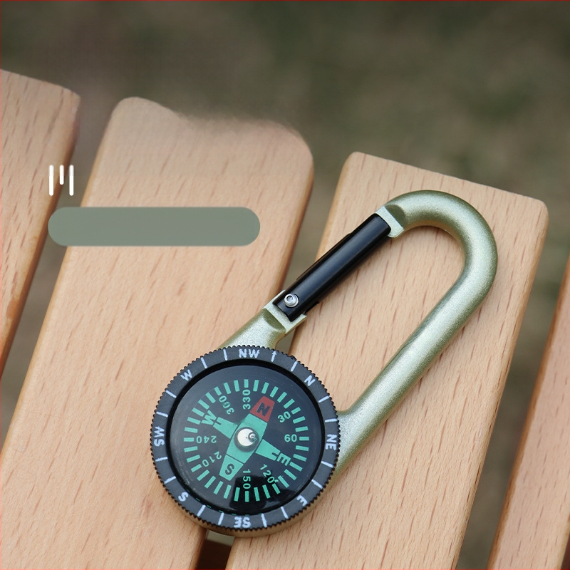 Kültéri taktikai túlélőfelszerelés Többfunkciós iránytű Iránytű Iránytű Ötvözetből készült hegymászó kulcstartó Iránytű Gyorsan akasztható