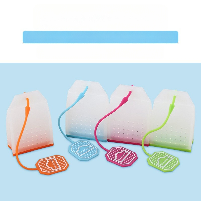 Tehase otsene loominguline läbipaistev ruudukujuline silikoonist teekoti filterkott silikoonist teelekke pärastlõunatee pruulimise teemasin