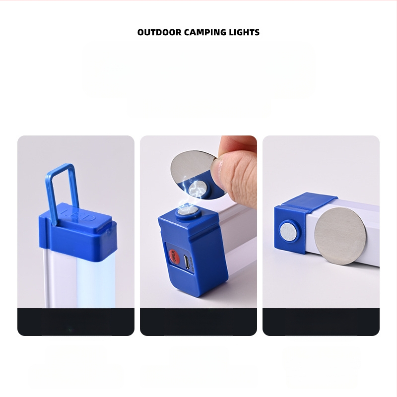 LED avarinė lempa, magnetinė pakabinama USB įkrovimo lempa, buitinė elektros energijos tiekimo nutraukimo naktinė prekystalio stovyklavimo avarinis apšvietimas