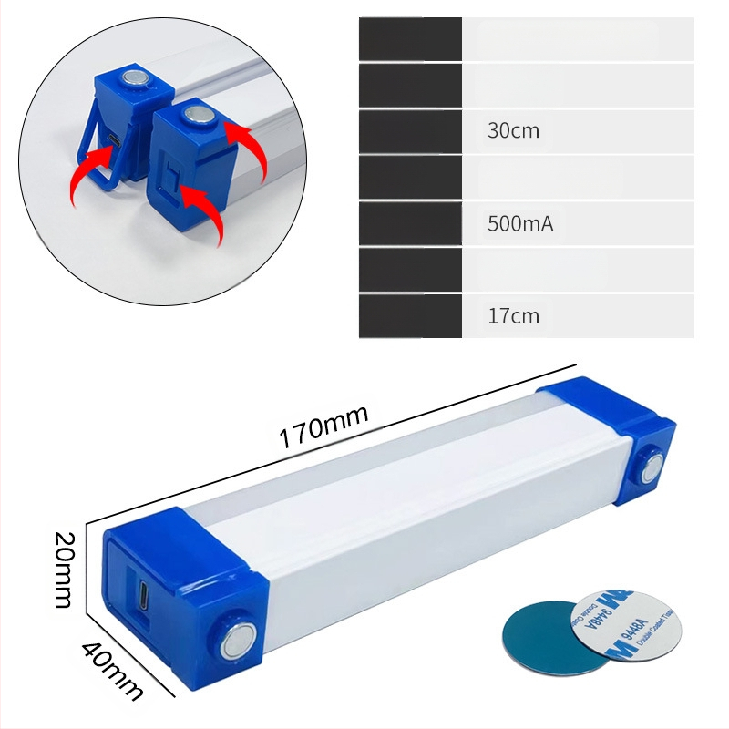 LED avarinė lempa, magnetinė pakabinama USB įkrovimo lempa, buitinė elektros energijos tiekimo nutraukimo naktinė prekystalio stovyklavimo avarinis apšvietimas