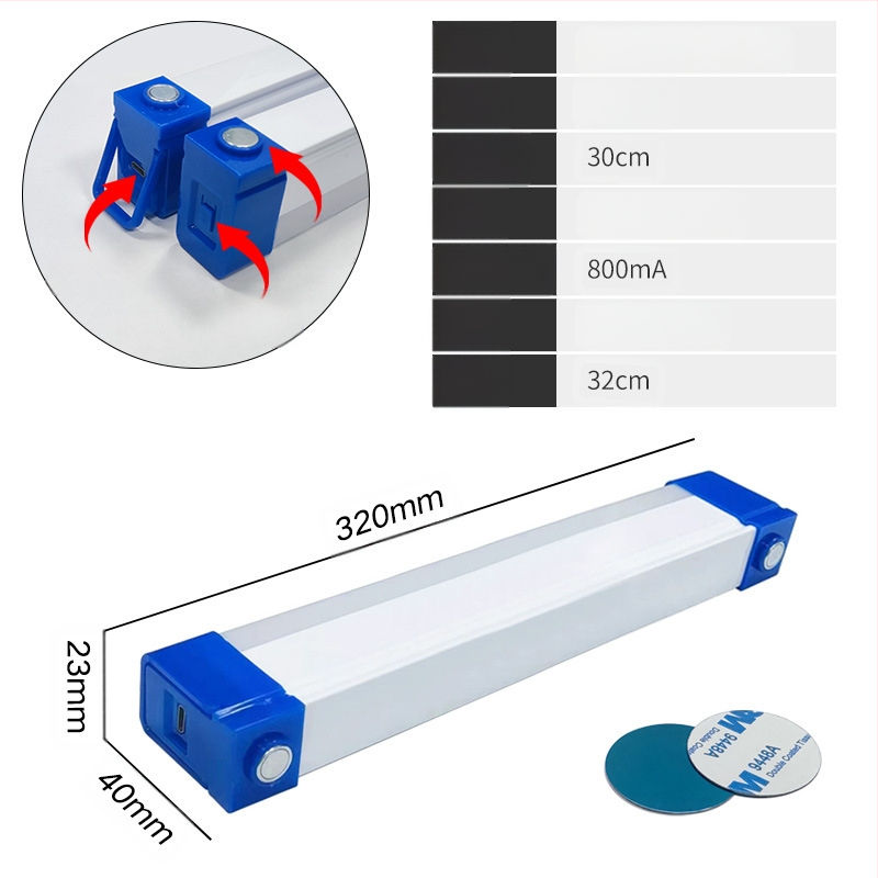 LED avarinė lempa, magnetinė pakabinama USB įkrovimo lempa, buitinė elektros energijos tiekimo nutraukimo naktinė prekystalio stovyklavimo avarinis apšvietimas