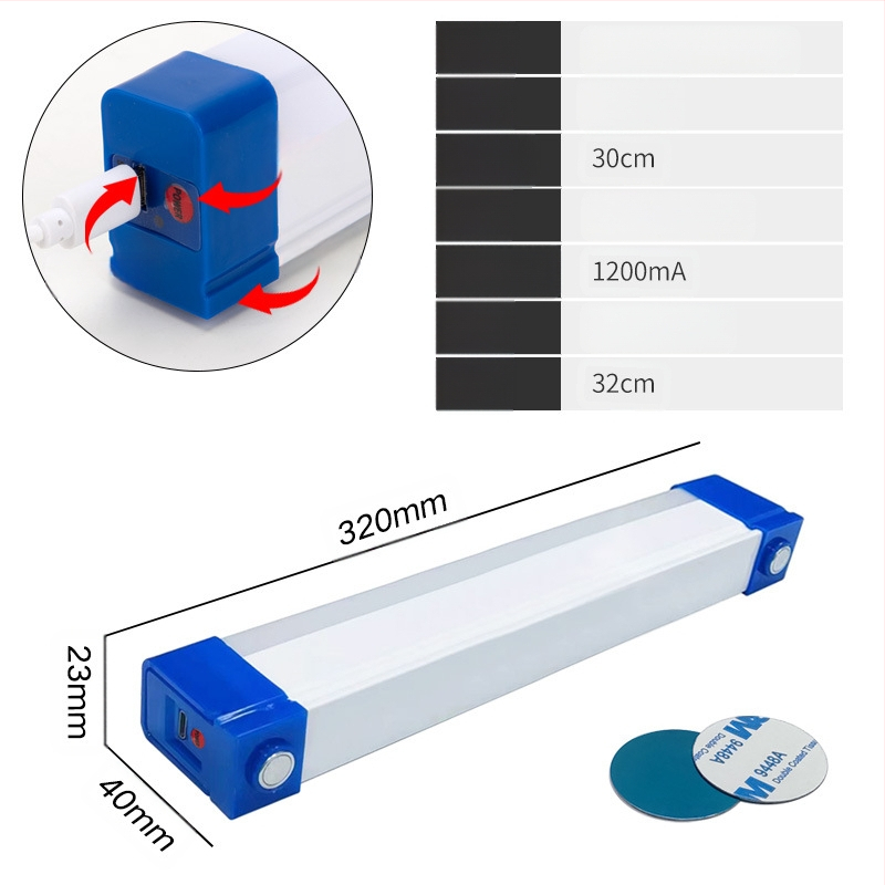 LED avarinė lempa, magnetinė pakabinama USB įkrovimo lempa, buitinė elektros energijos tiekimo nutraukimo naktinė prekystalio stovyklavimo avarinis apšvietimas