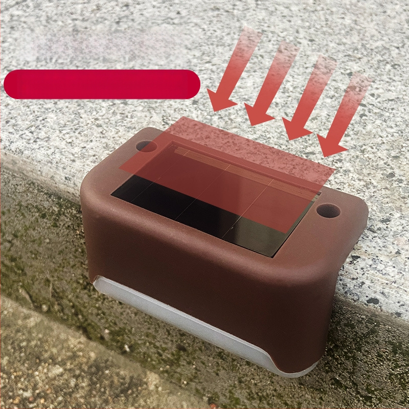 Napelemes kültéri kerti lámpa otthoni kerti elrendezés vízálló lépcsőlámpa kerítés korlát világítás dekoratív lámpa