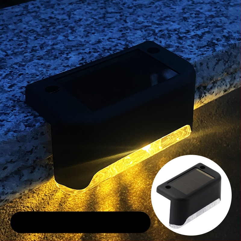 Napelemes kültéri kerti lámpa otthoni kerti elrendezés vízálló lépcsőlámpa kerítés korlát világítás dekoratív lámpa